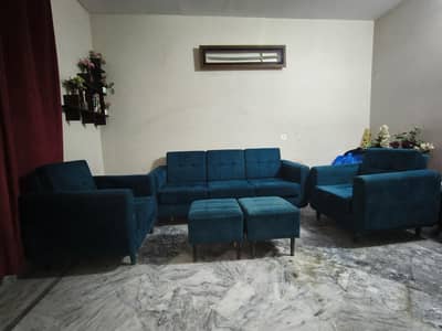 5 seater velvet sofa set 3+1+1=5