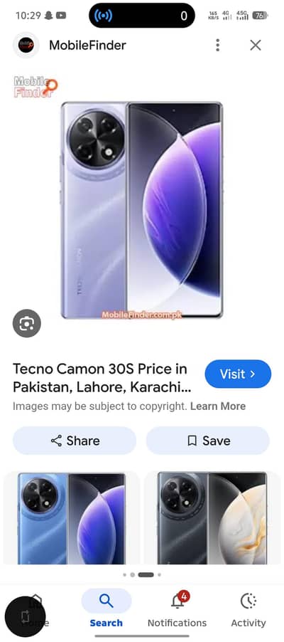 tecno camon 30s  in good condition with complete box