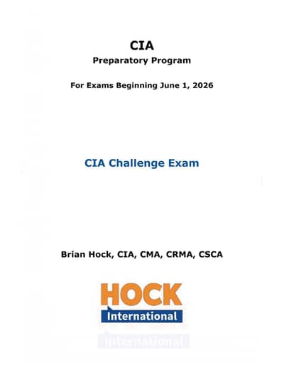 2026 Hock CIA Challenge Exam Ebook and Qbank available now.