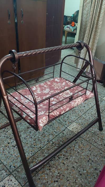 Best Quality Iron Baby Swing Cradle with Free Soft Mattress
