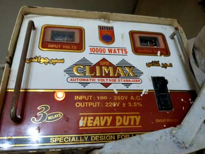 Automatic Climax 10000 Watt Voltage Stabliser For Sale