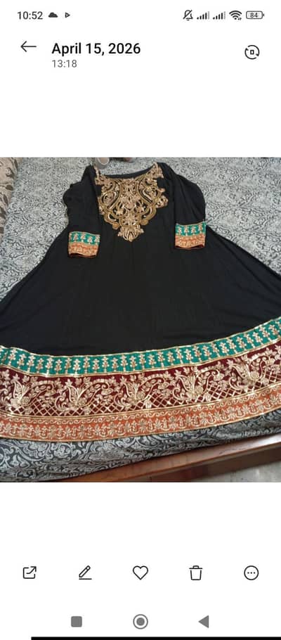 2 piece medium size aline frock with Kiran duppta