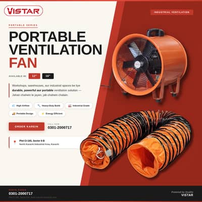 Portable Exhaust Fan | Ventilation Solution | Havy Duty High Air Flow