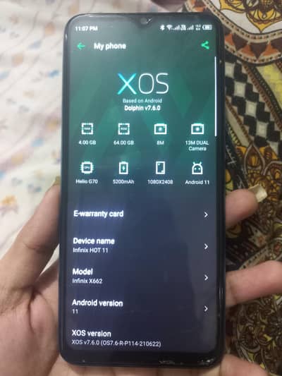 infinix hot11 with charger