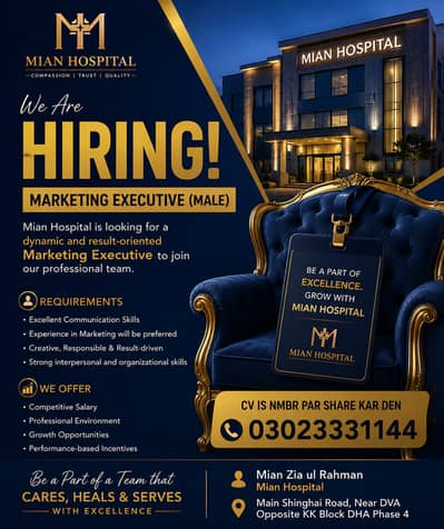 We want a energetic person for our hospital marketing also give share