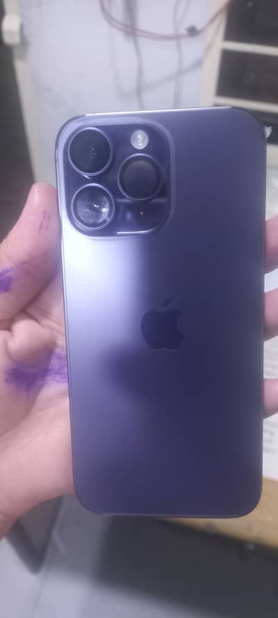 I phone 14 pro max good condition 10/10 128 gb jv /93 battery health