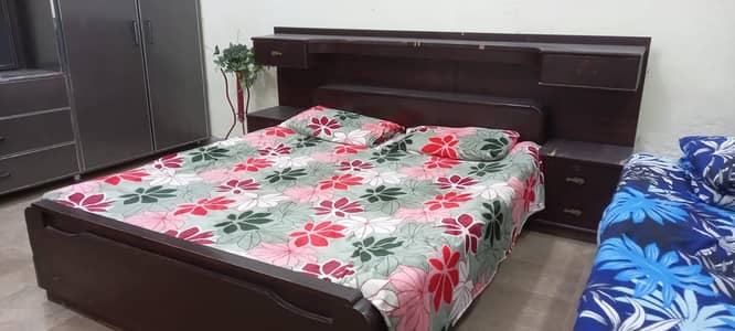 bed in wooden