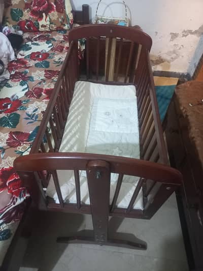 Sheesham Wood Kids Swing with Mattress