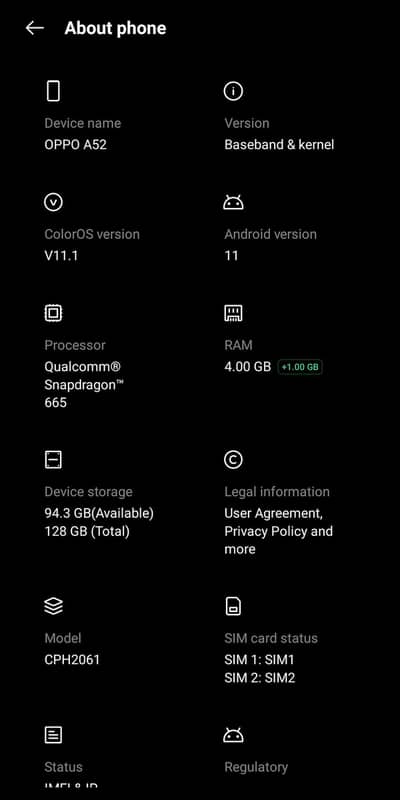 Oppo A52