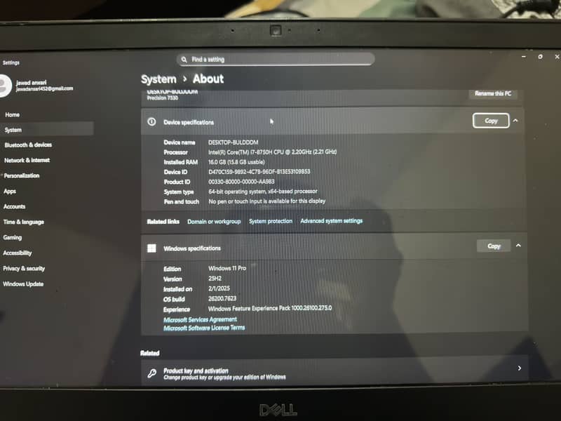 Dell precision 7530 8