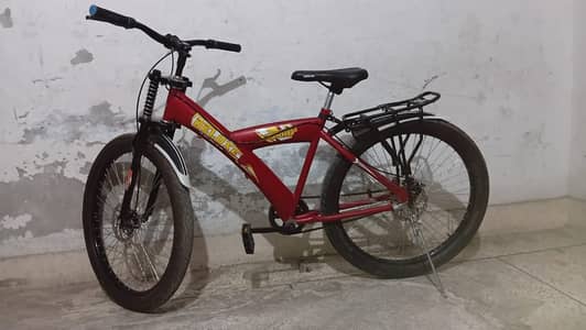 Sport bi-cycle with fat tires. (Disk brakes on each tires)
