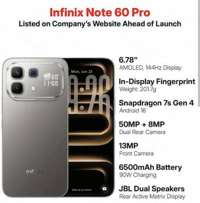 infinix note 60 pro 8/256
