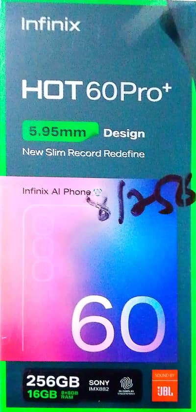Infinix Hot 60 Pro Plus 256 GB & 8+8 GB RAM-BOX PACKED
