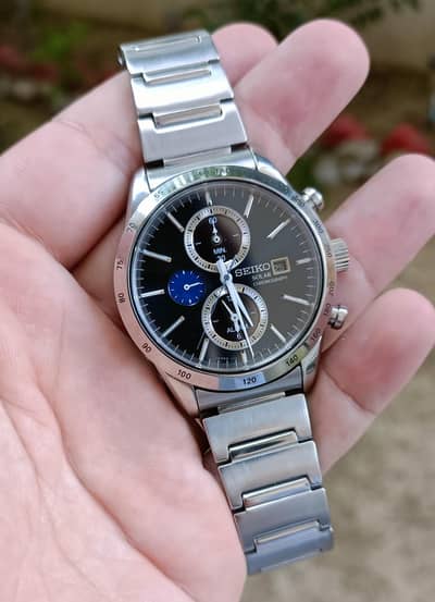 seiko solar chronograph new model original imported