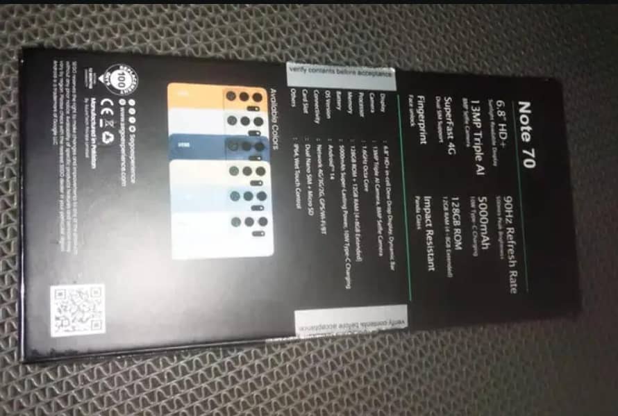 sego note 70 1