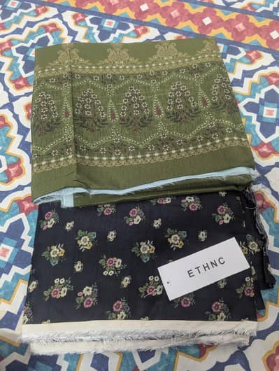 two piece suit unstitched available for sell