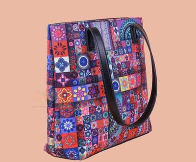 Turkish Printed Tote Bag for Women Shoulder Bag