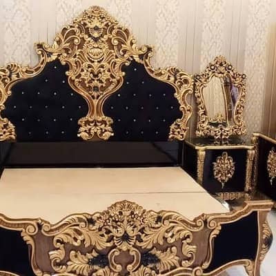 chinioti design bed and side table