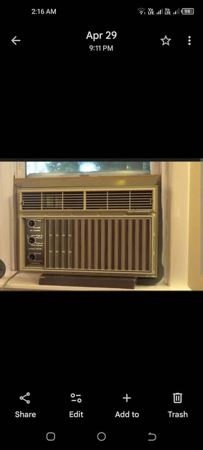 original condition 0.75 window ac  chill cooling