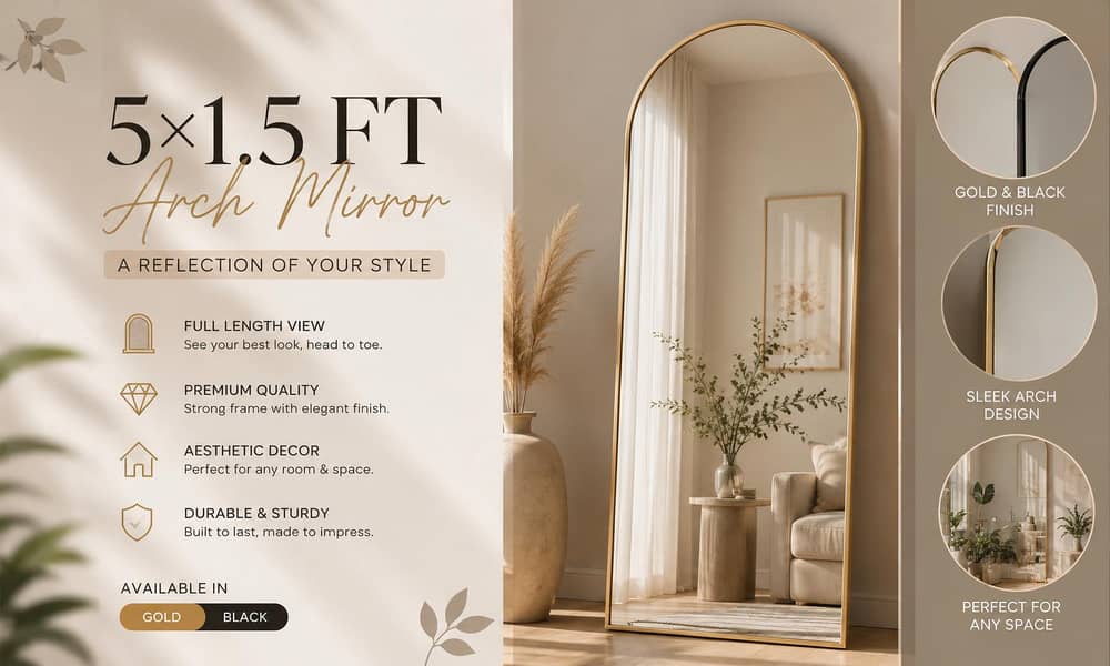 5×1.5 FT Arch Mirror 0