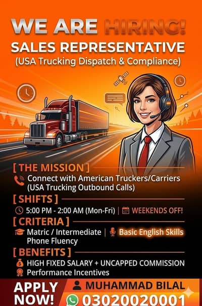 Sales Representative - USA Trucking Dispatch (Night Shift)