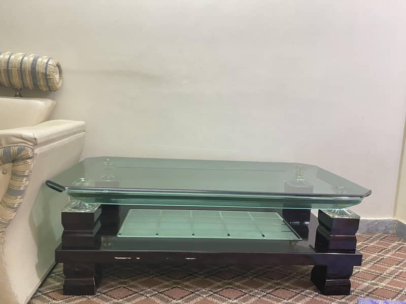 sofa set ( 7 seater) + table 14