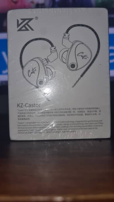 **IEM** KZ Castor (Silver) with Mic