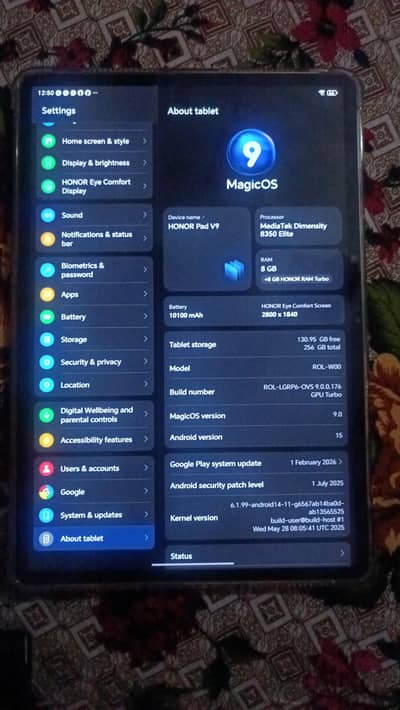 honor pad v9