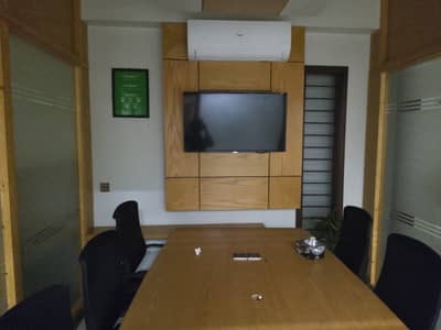 Wooden conference table