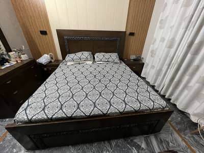 Bed & Dressing Set For Sale with Spring Mattress