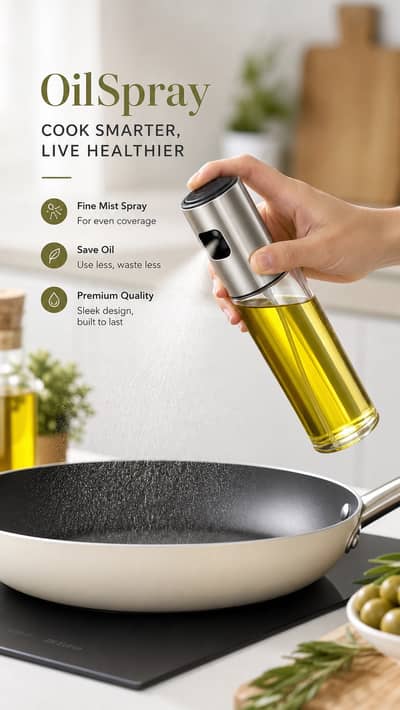 Smart Oil Spray Bottle - 80% Oil Saving - Free Delivery Lahore