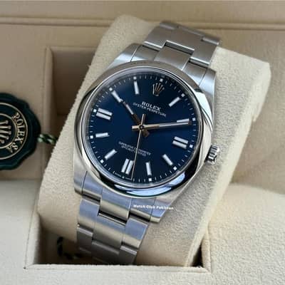 Premium heavy Rlx Oyester Perpetual blue dial.