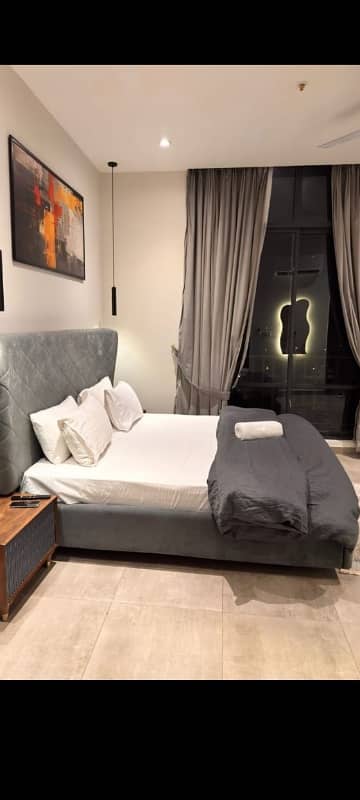 Daily basis, and weekly basis, Two bedrooms fully furnished luxury apartments available for rent Gulberg greens Islamabad
