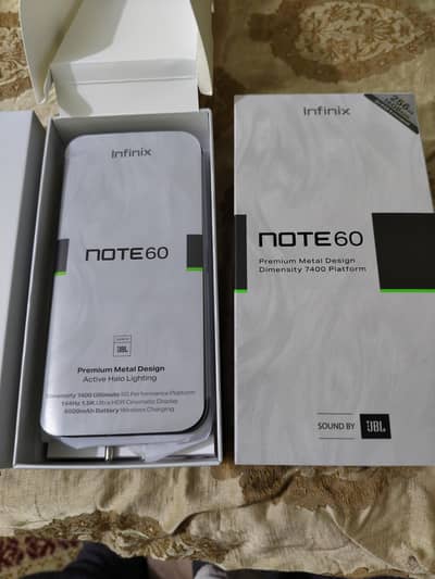 infinix note 60 8/256GB Box open All Accacaries pack ha box ma new. . .
