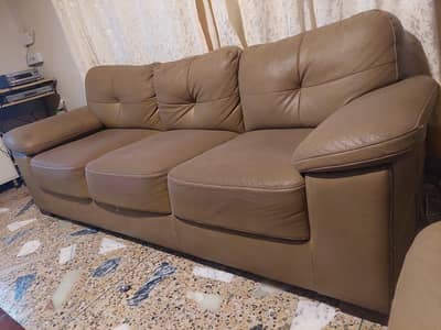6 seater rexine sofa