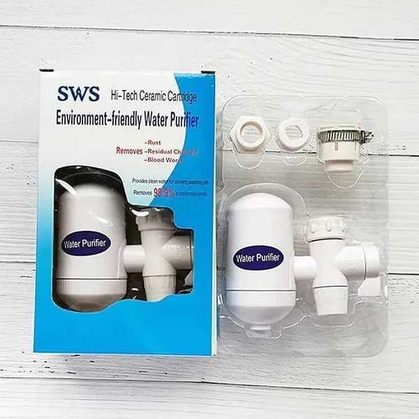 SWS Hi-Tech Ceramic Cartridge water purifier designed to attach directly to a faucet