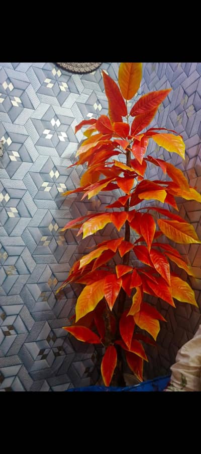 5.5ft Artificial Autumn Leaf Tree with LED Lights - Like New