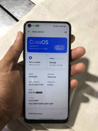 oppo f19 pro 8/128 all ok exchange possible