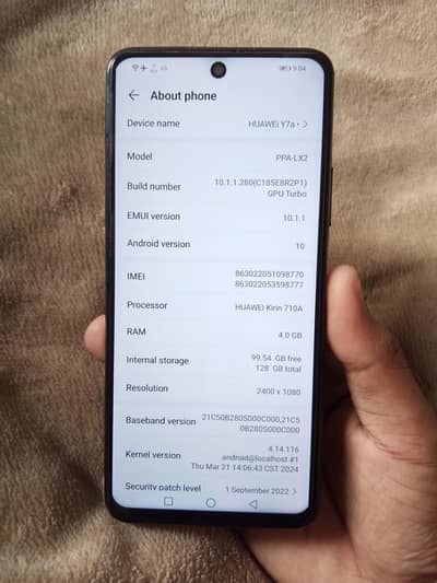Huawei Y7a 4/128GB UrGent Sale •