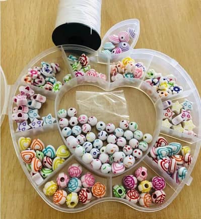 colourful bread with ellastic thread roll