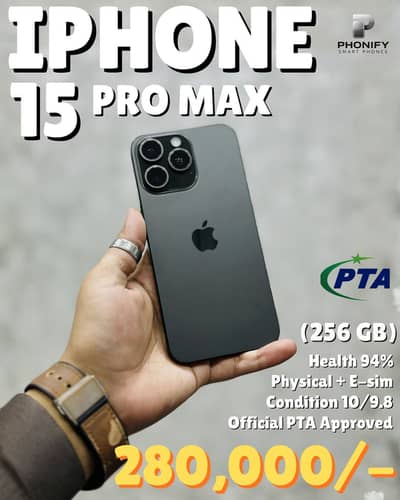 Iphone 15 pro max pta approved 256gb