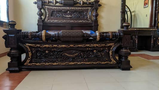 pure hight quality wood bed set