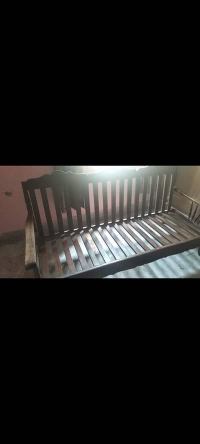 wooden sofa