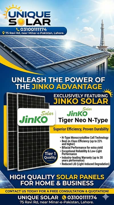 jinko solar panel/tiger neo N type/ canadian