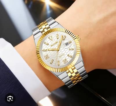 SKMEI ORIGINAL GENTS WATCH  | MODEL#2656 | STEEL CHAIN | DATE WORKING