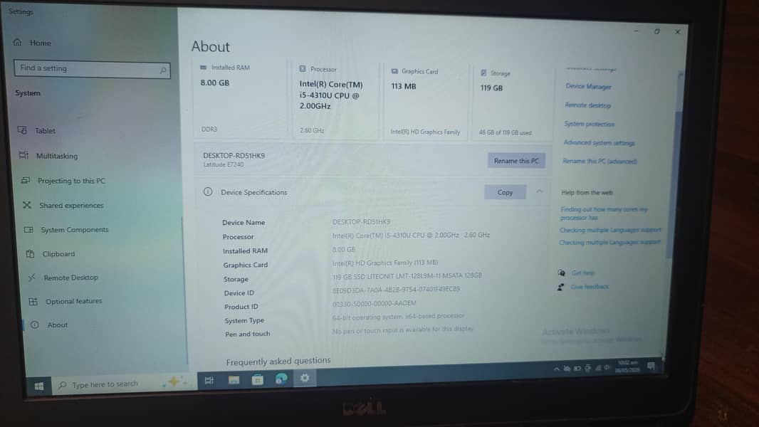 Dell E 7240 5