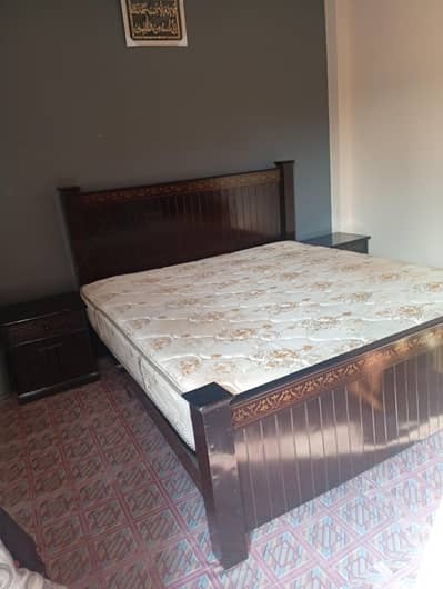 bed with side tables