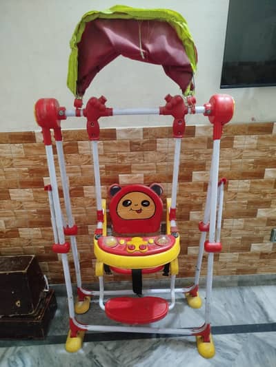 Baby Swing / Jhoola with Canopy and Music Tray - Good Condition