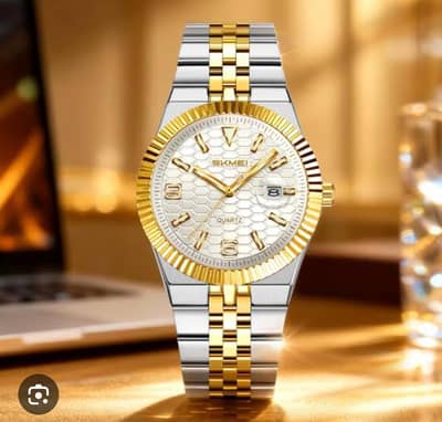 SKMEI Original Gents Watch 2656 | Steel Chain Watch | Date Working |