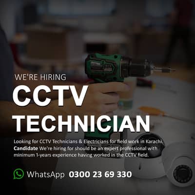 Job available for CCTV Technicians & System Installers